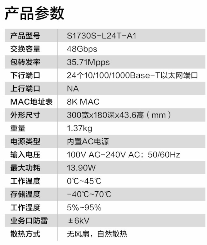 华为全千兆交换机