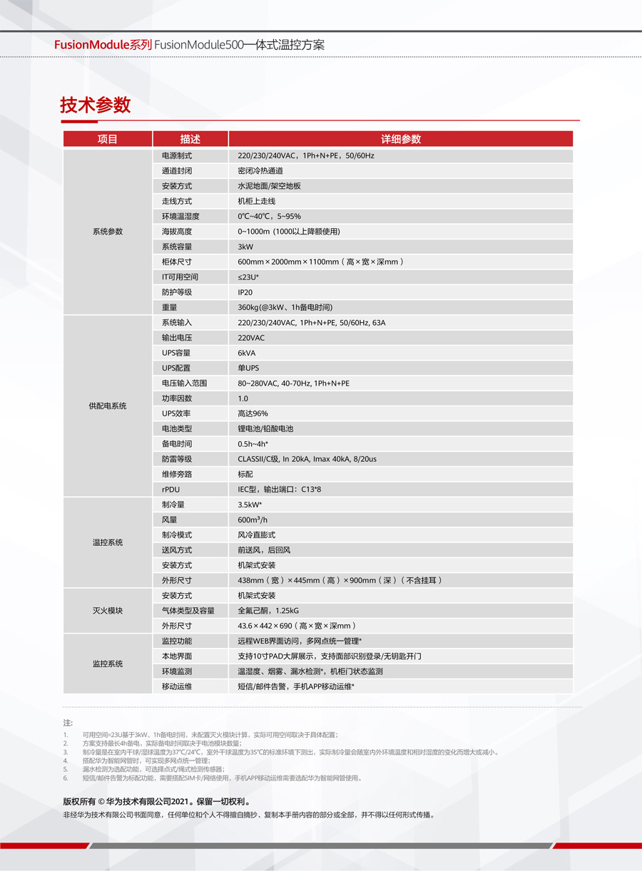 华为FusionModule500微型智能微模块