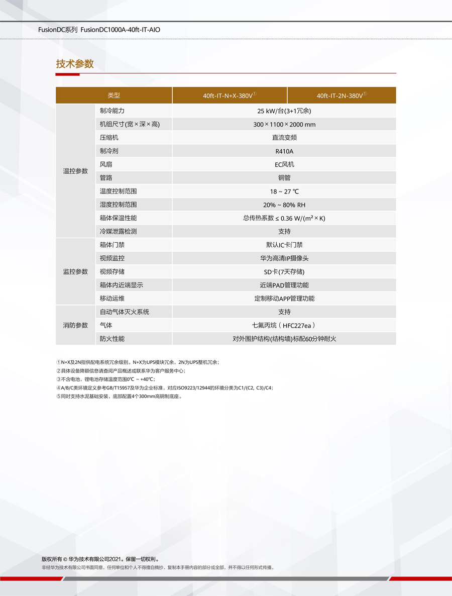 华为FusionDC1000A预制一体化数据中心